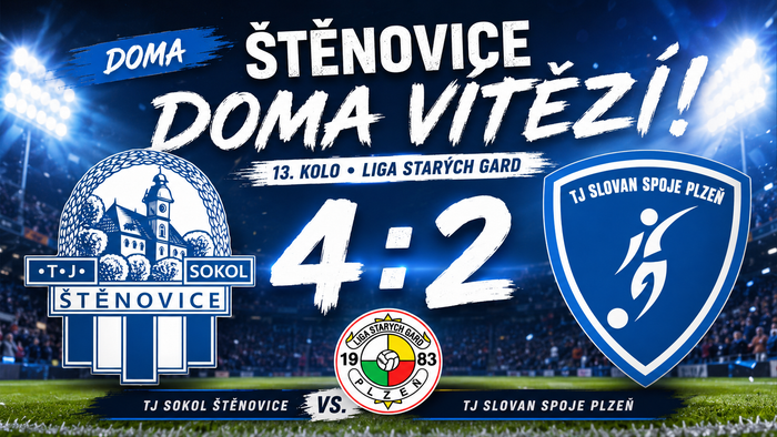 Štěnovice porazily Slovan Spoje 4:2